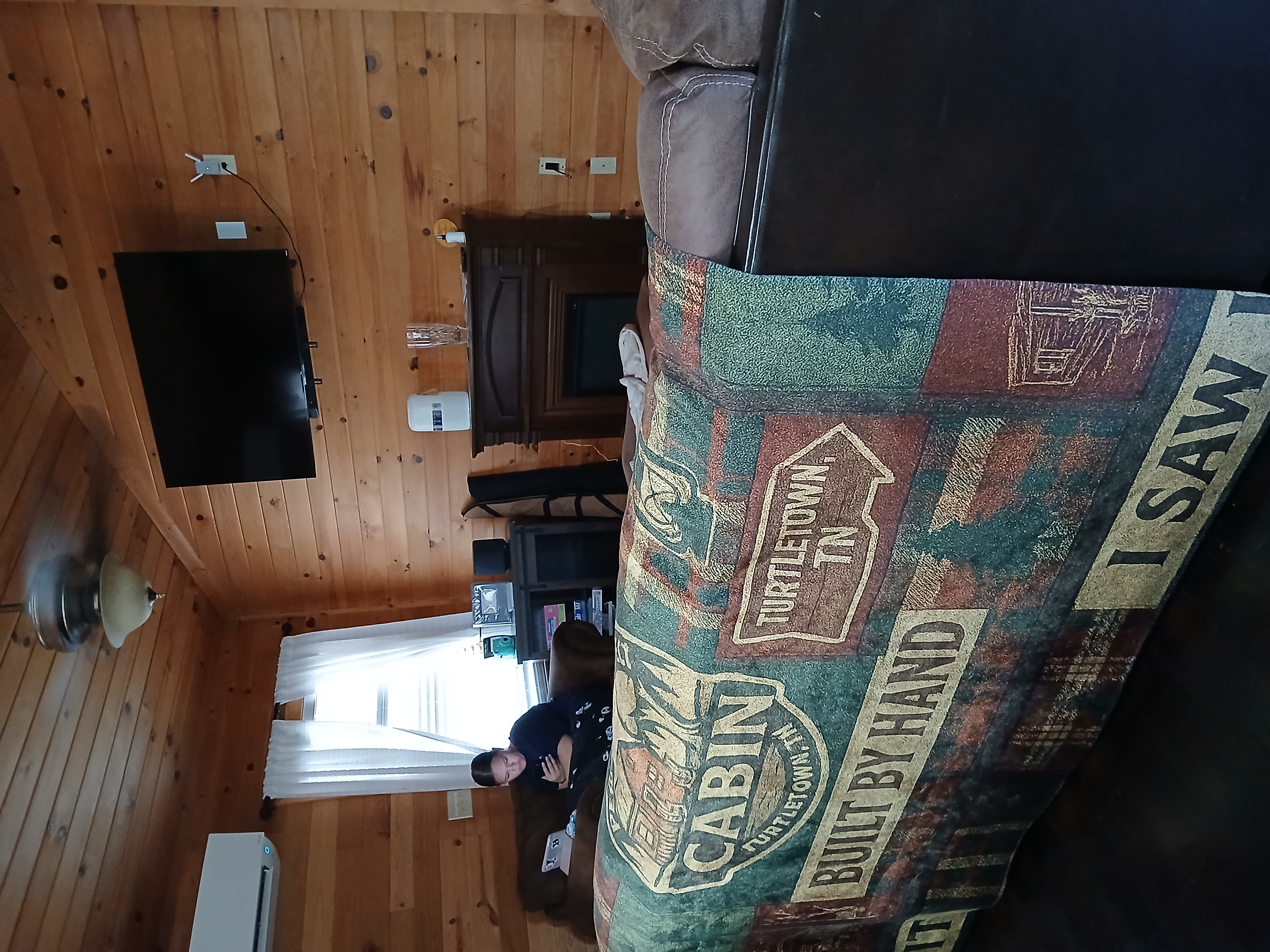 Hand-built Cabin Living Room